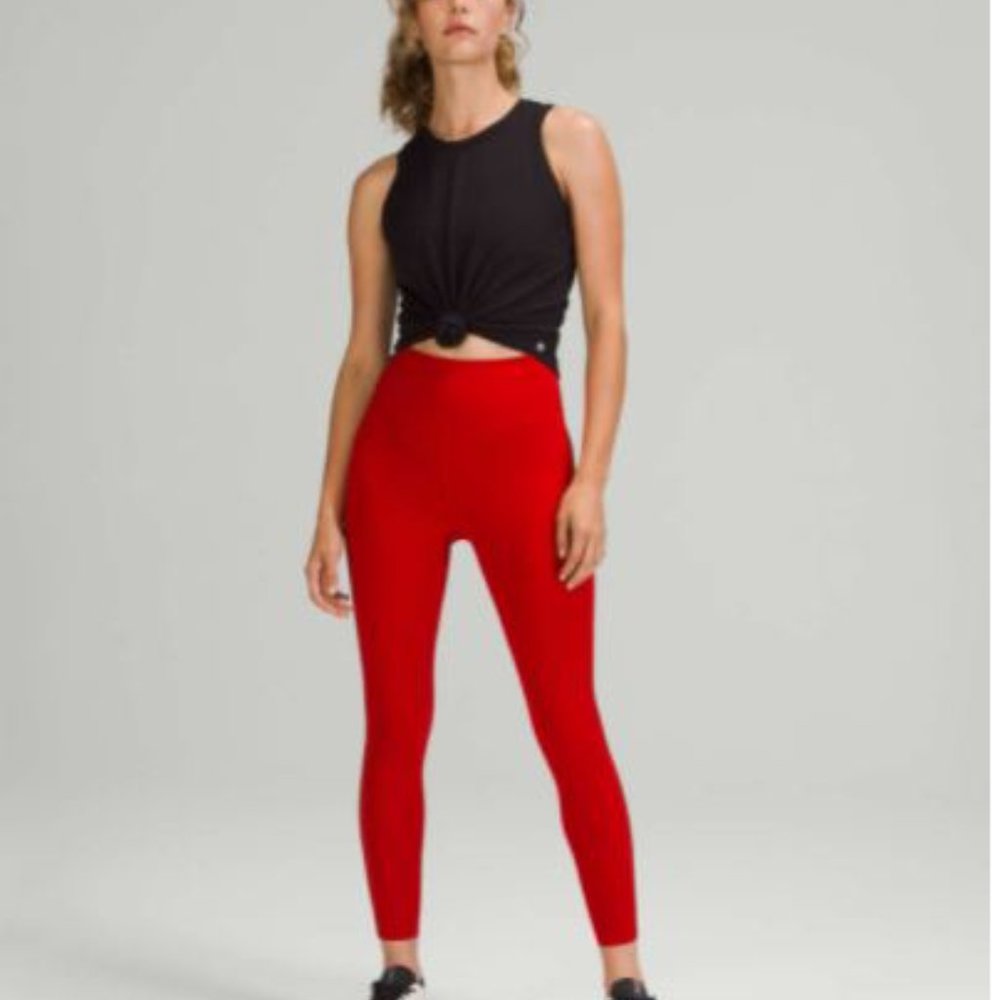 Lululemon Base Pace High-Rise Tight 25" Dark Red Size 4 - Picture 2 of 7